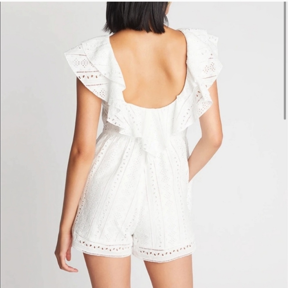 Choosy White Lace-Detailed Romper NWT Size XS - Picture 2 of 6